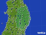 岩手県のアメダス実況(風向・風速)(2018年06月09日)