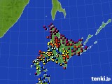 北海道地方のアメダス実況(日照時間)(2018年06月10日)