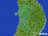 秋田県のアメダス実況(日照時間)(2018年06月10日)