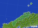 島根県のアメダス実況(降水量)(2018年06月11日)