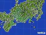 東海地方のアメダス実況(風向・風速)(2018年06月11日)