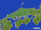 2018年06月12日の中国地方のアメダス(気温)