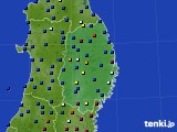 岩手県のアメダス実況(日照時間)(2018年06月13日)