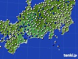 2018年06月13日の東海地方のアメダス(風向・風速)