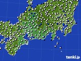 2018年06月14日の東海地方のアメダス(風向・風速)