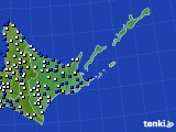 道東のアメダス実況(風向・風速)(2018年06月14日)