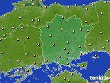 岡山県のアメダス実況(気温)(2018年06月15日)