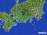 2018年06月17日の東海地方のアメダス(風向・風速)