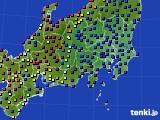 関東・甲信地方のアメダス実況(日照時間)(2018年06月18日)