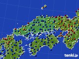 中国地方のアメダス実況(日照時間)(2018年06月18日)