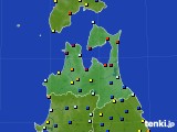 青森県のアメダス実況(日照時間)(2018年06月18日)