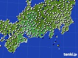 2018年06月18日の東海地方のアメダス(風向・風速)