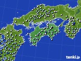 四国地方のアメダス実況(降水量)(2018年06月19日)