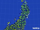 2018年06月20日の東北地方のアメダス(日照時間)