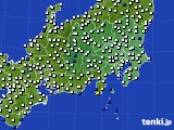 2018年06月20日の関東・甲信地方のアメダス(風向・風速)