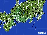 2018年06月20日の東海地方のアメダス(風向・風速)