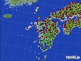 九州地方のアメダス実況(日照時間)(2018年06月21日)