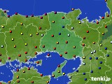 兵庫県のアメダス実況(日照時間)(2018年06月21日)