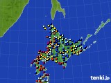 北海道地方のアメダス実況(日照時間)(2018年06月22日)