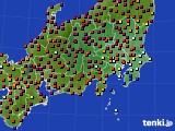 関東・甲信地方のアメダス実況(日照時間)(2018年06月22日)