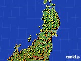 東北地方のアメダス実況(気温)(2018年06月22日)