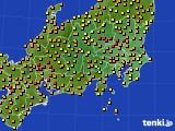 関東・甲信地方のアメダス実況(気温)(2018年06月22日)