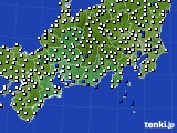 東海地方のアメダス実況(風向・風速)(2018年06月22日)