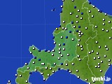 道央のアメダス実況(風向・風速)(2018年06月22日)