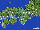 近畿地方のアメダス実況(風向・風速)(2018年06月23日)