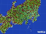 関東・甲信地方のアメダス実況(日照時間)(2018年06月24日)