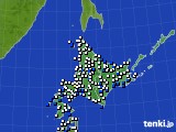 北海道地方のアメダス実況(風向・風速)(2018年06月24日)