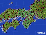 近畿地方のアメダス実況(日照時間)(2018年06月25日)