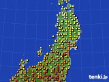 東北地方のアメダス実況(気温)(2018年06月25日)