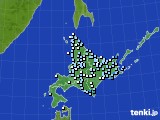 北海道地方のアメダス実況(降水量)(2018年06月27日)