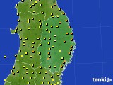 岩手県のアメダス実況(気温)(2018年06月27日)