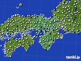 2018年06月27日の近畿地方のアメダス(風向・風速)