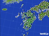 九州地方のアメダス実況(風向・風速)(2018年06月27日)