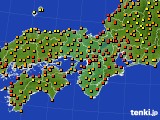 近畿地方のアメダス実況(気温)(2018年06月28日)