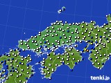 中国地方のアメダス実況(風向・風速)(2018年06月28日)