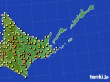 道東のアメダス実況(気温)(2018年06月30日)