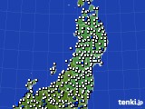 東北地方のアメダス実況(風向・風速)(2018年06月30日)