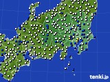関東・甲信地方のアメダス実況(風向・風速)(2018年06月30日)