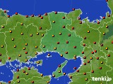 2018年07月01日の兵庫県のアメダス(気温)