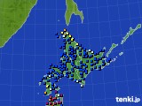 北海道地方のアメダス実況(日照時間)(2018年07月02日)
