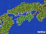 四国地方のアメダス実況(気温)(2018年07月03日)