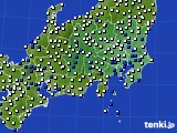 2018年07月03日の関東・甲信地方のアメダス(風向・風速)