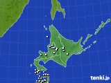 北海道地方のアメダス実況(降水量)(2018年07月04日)