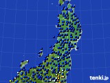 2018年07月04日の東北地方のアメダス(日照時間)