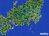 2018年07月04日の関東・甲信地方のアメダス(日照時間)