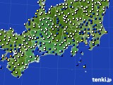 2018年07月04日の東海地方のアメダス(風向・風速)